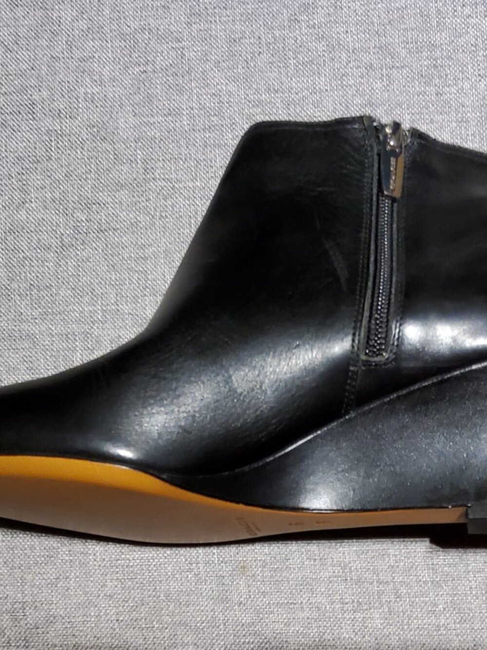 NEW Coach Maya Leather Wedge Ankle Bootie Black Size 6B - Picture 4 of 7